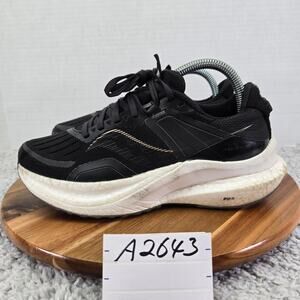 Saucony Womens 8 Tempus Black Athletic Daily Gym Casual Daily Road Running Shoe